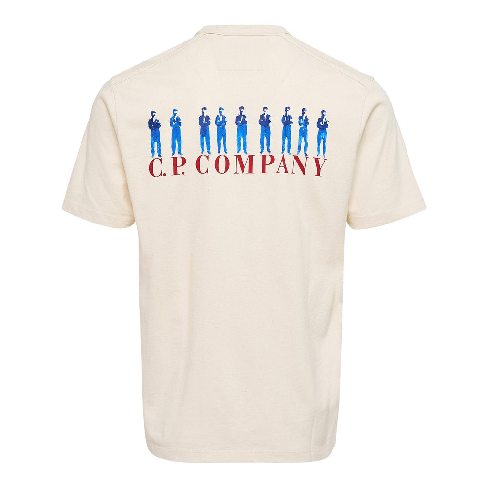 Club21 - C.P. Company - Short Sleeve Jersey T-Shirt - TEES - Beige