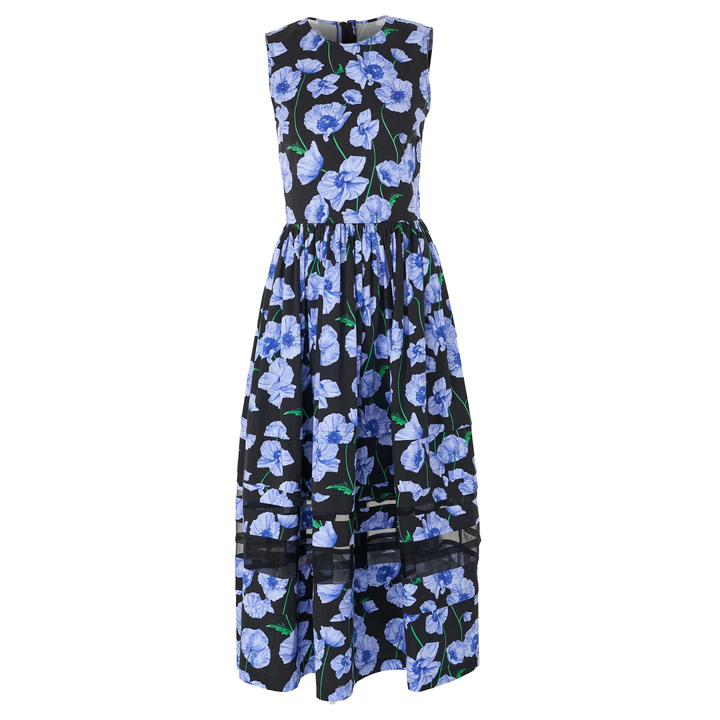 Carolina_Herrera_Sleeveless_Cotton_Midi_Dress_Blue