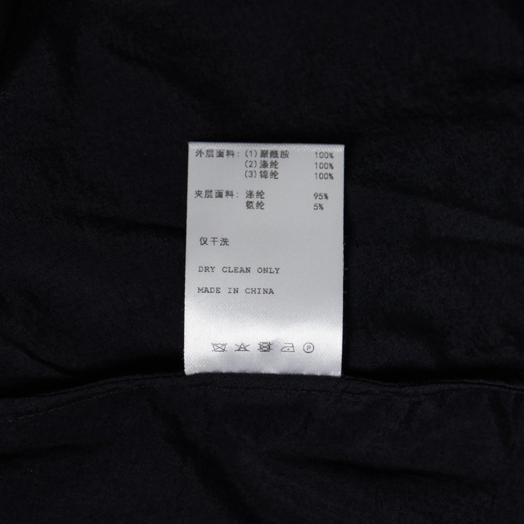 Club21 - Caroline Hu - Black Ruffle Floral Embroidery Top - WOVEN TOPS - Black