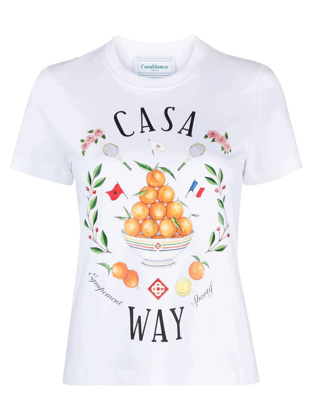 Casablanca-Casa-Way-Printed-Fitted-T-Shirt-White-1