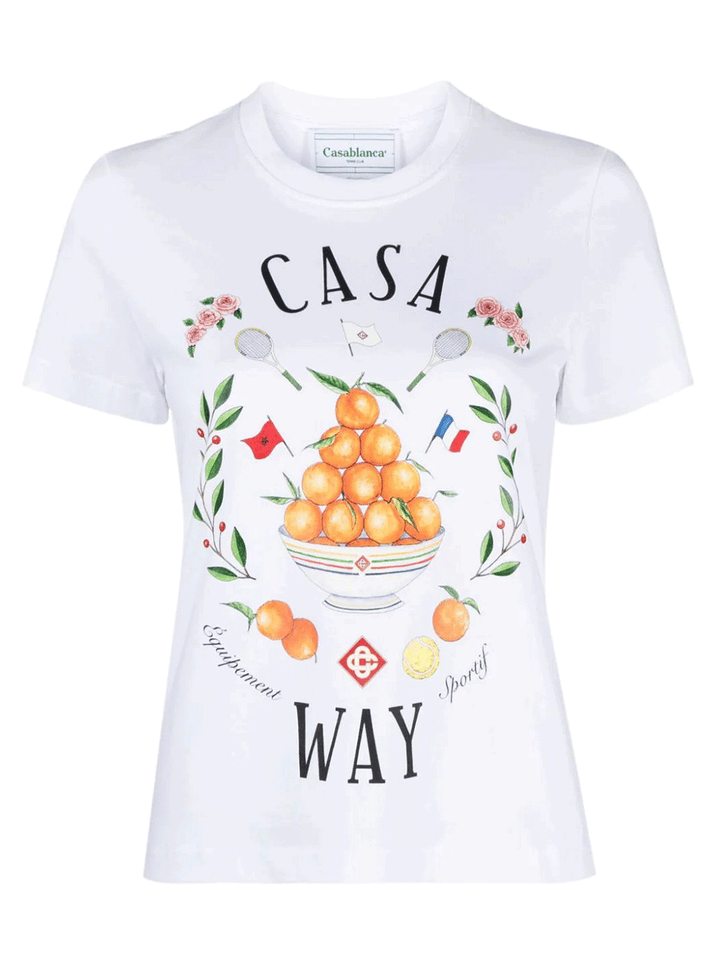 Casablanca-Casa-Way-Printed-Fitted-T-Shirt-White-1