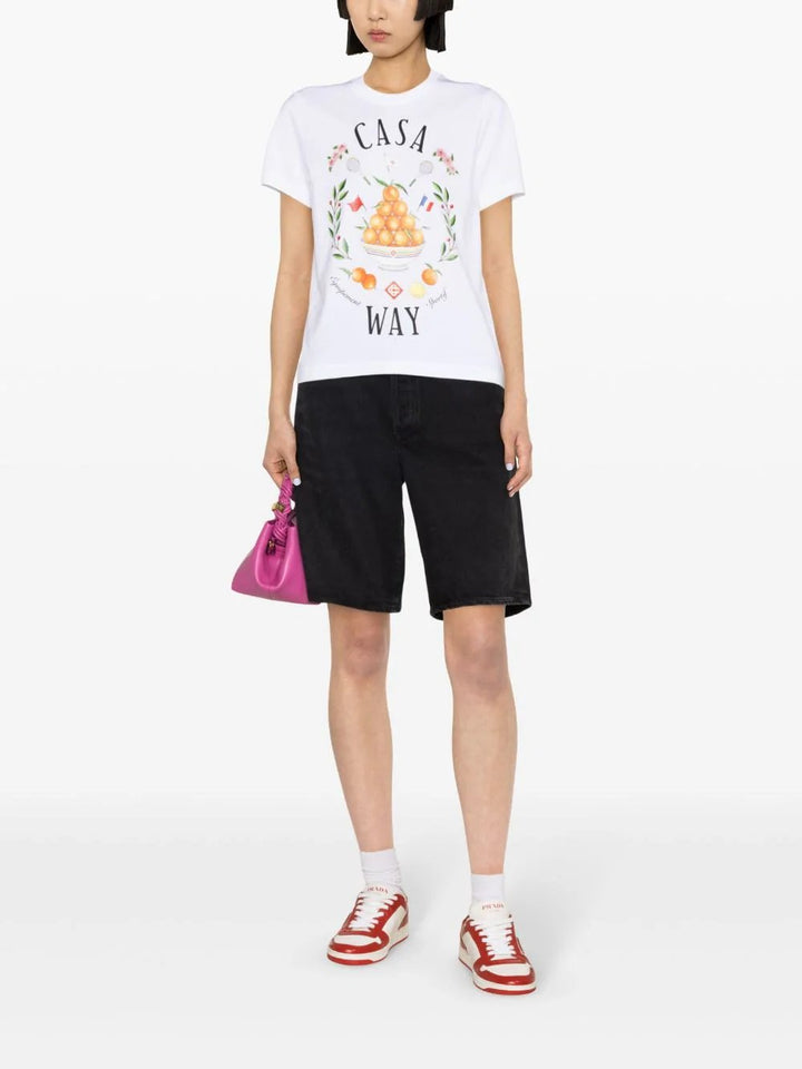 Casablanca-Casa-Way-Printed-Fitted-T-Shirt-White-2