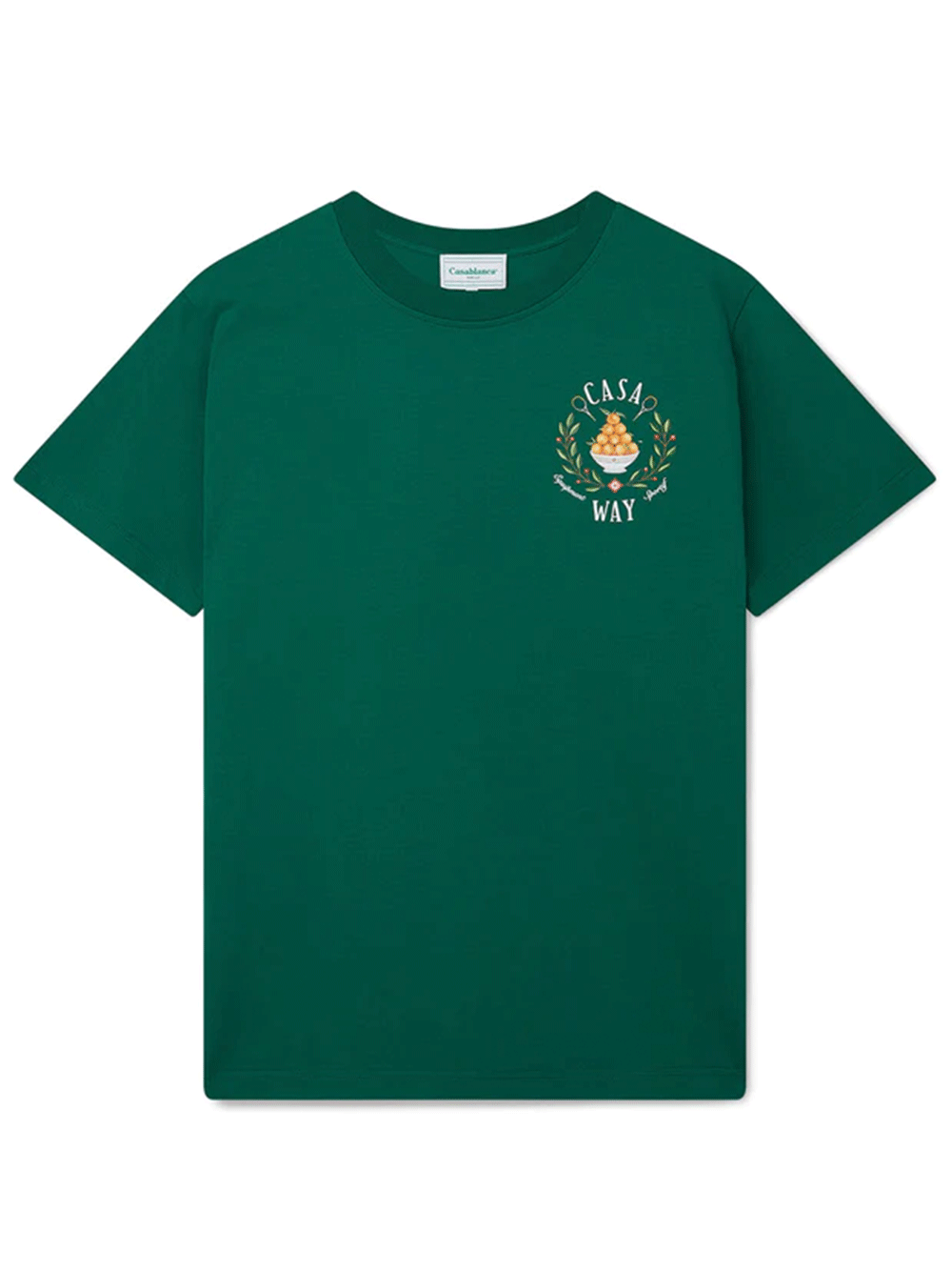 Casablanca-Casa-Way-Printed-T-Shirt-Dark-Green-1