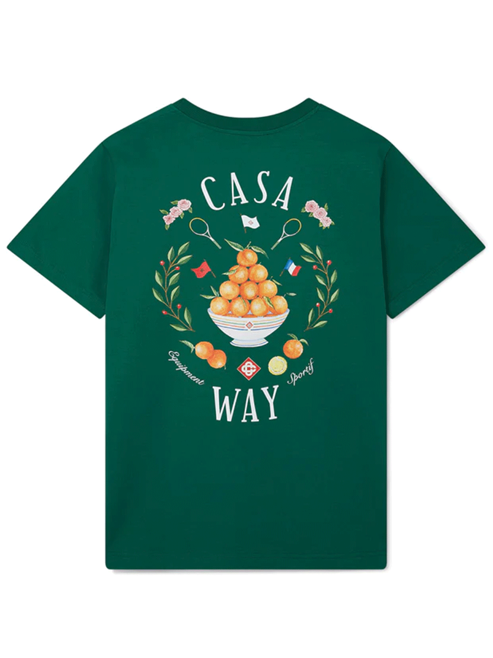 Casablanca-Casa-Way-Printed-T-Shirt-Dark-Green-2