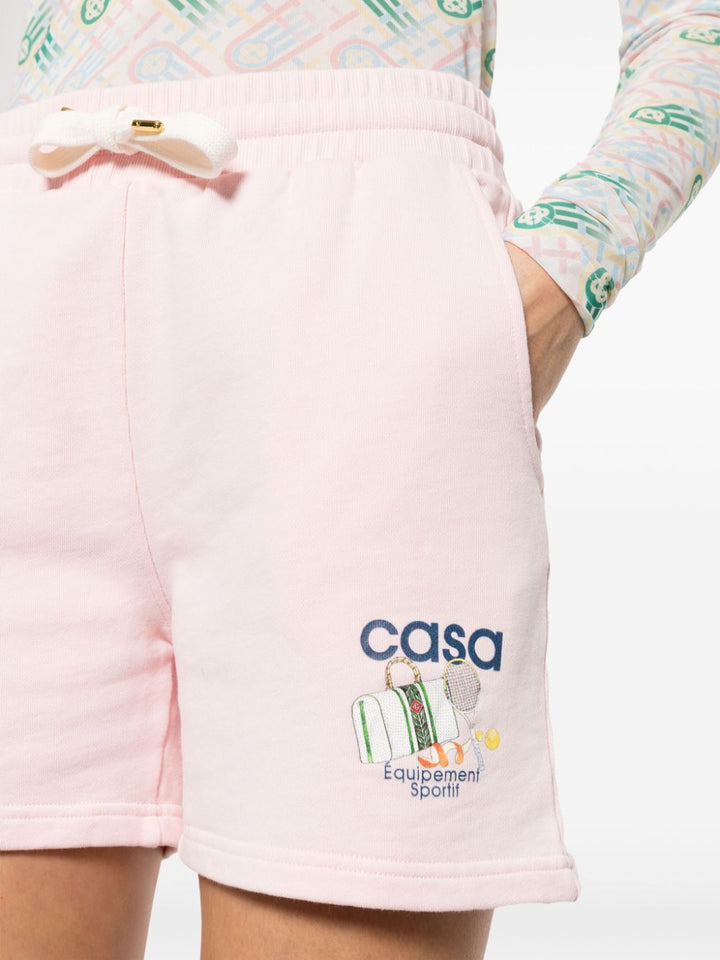 Casablanca-Equipement-Sportif-Printed-Shorts-Pink-5