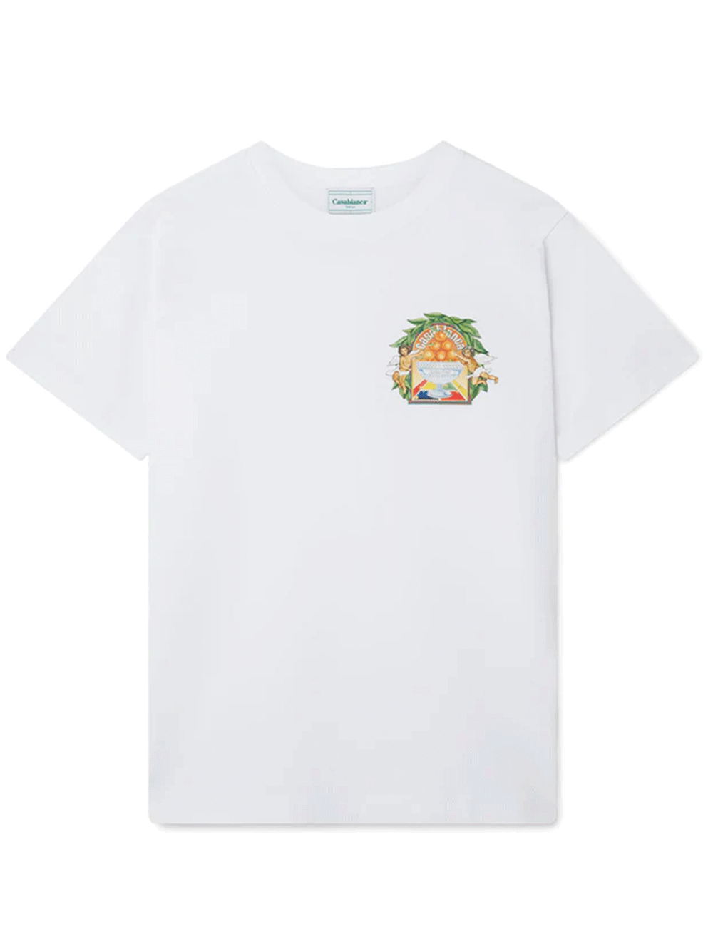 Casablanca-Triomphe-Dorange-Printed-Tee-White-1