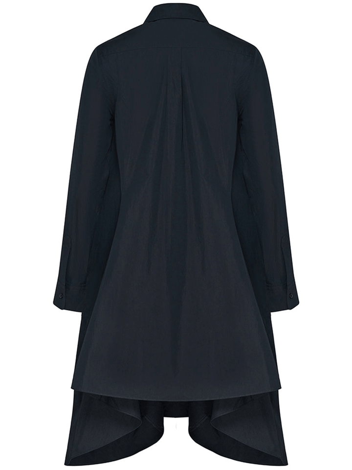 Club21-Collection-Cotton-Nylon-Shirt-Dress-Black-2