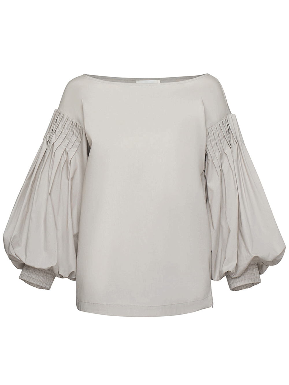 Club21-Collection-Silky-Cotton-Poplin-Puff-Blouse-Nude-1