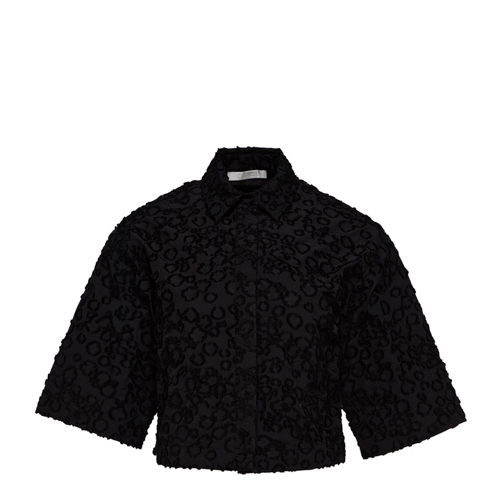 Cotton Nylon Cropped Shirt