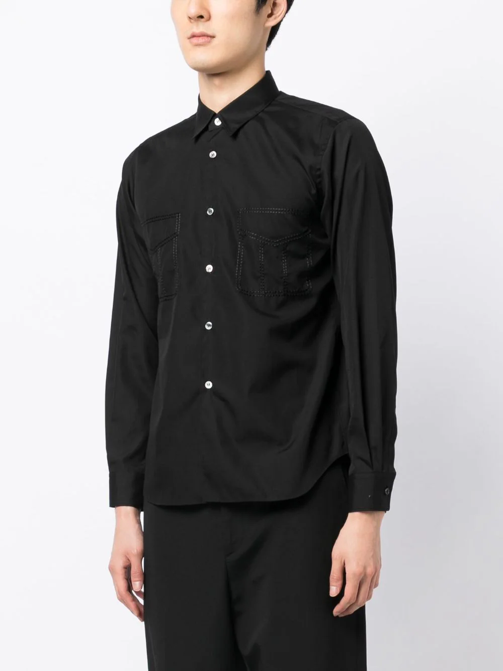 Comme-Des-Garcons-Black-Stitch-Chest-Pocket-Shirt-Black-3