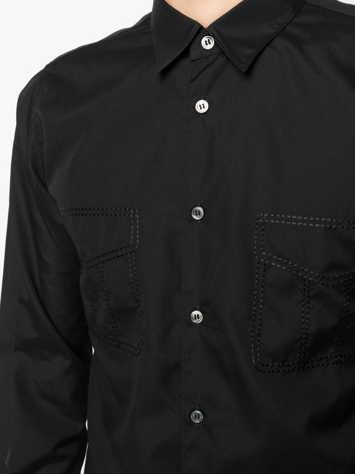 Comme-Des-Garcons-Black-Stitch-Chest-Pocket-Shirt-Black-5