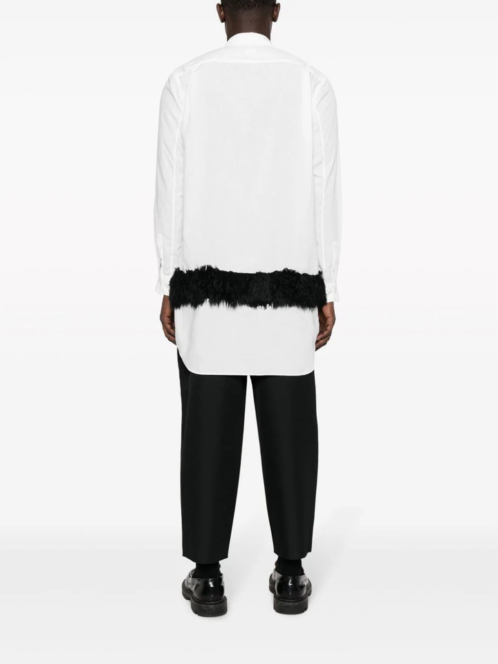 Comme-Des-Garcons-Homme-Plus-Fur-Hem-Shirt-White-4