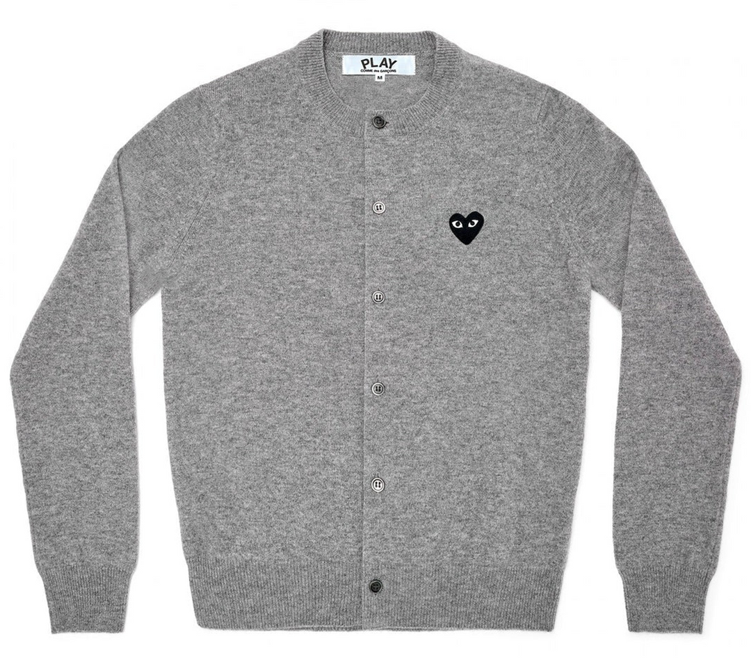 Comme Des Garcons Play Black Emblem Cardigan Women Grey 1