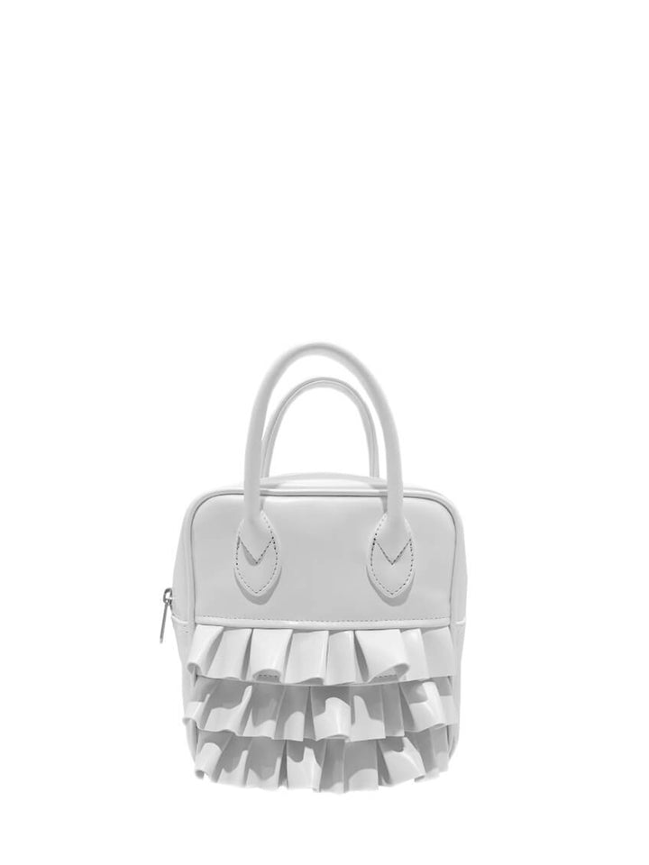     CommedesGarconsGirl-TeibanTopHandleFrillBag-White-1