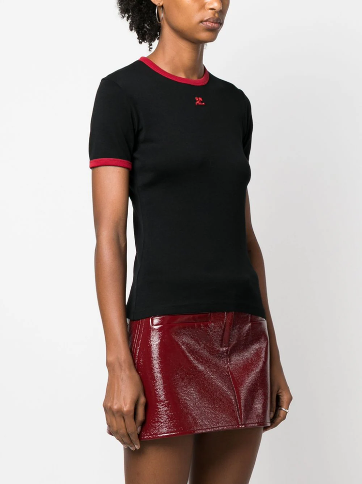 Courreges-Contrast-T-Shirt-Black-3