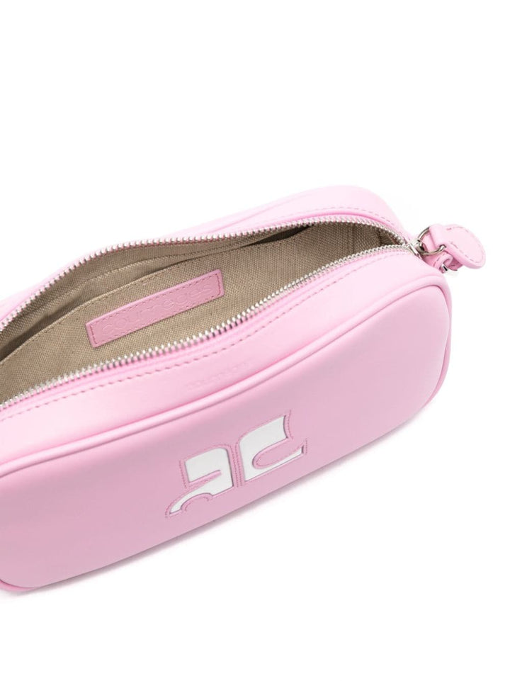 Courreges-Leather-Baguette-Bag-Pink-4