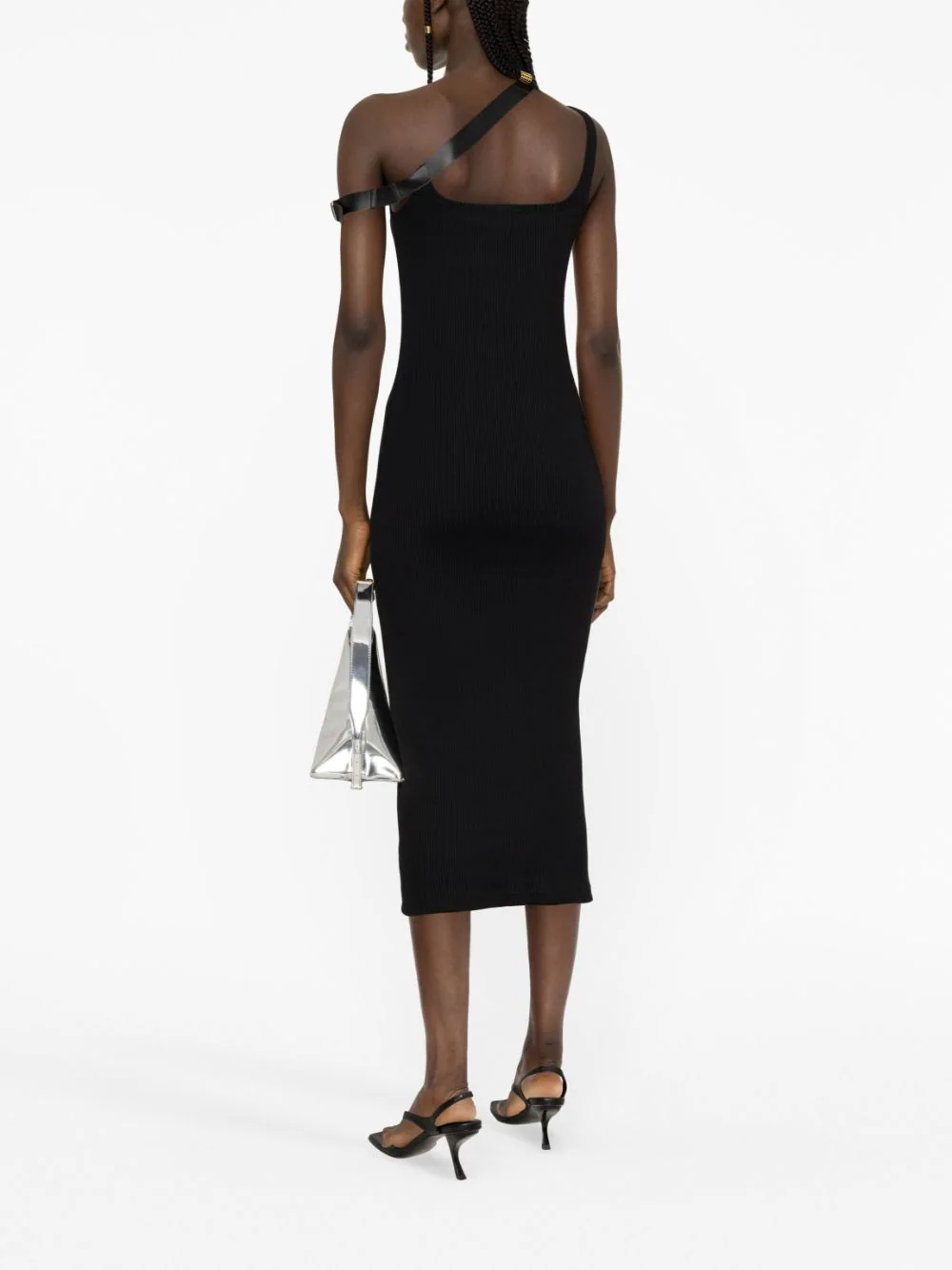 Courreges-Strap-Biais-90 ??s-Rib-Dress-Black-3