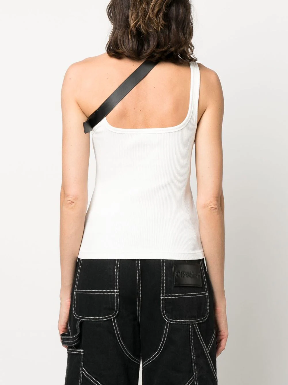 Courreges-Strap-Biais-90 ??s-Rib-Tank-Top-White-4