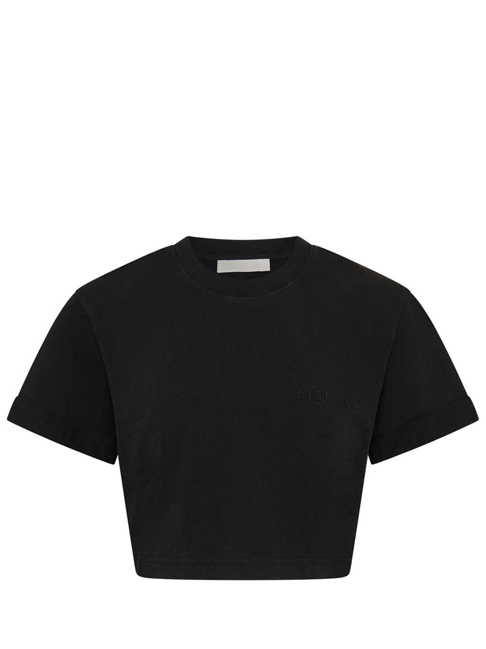 DIONLEE_EmbossedShrunkenTee_Black