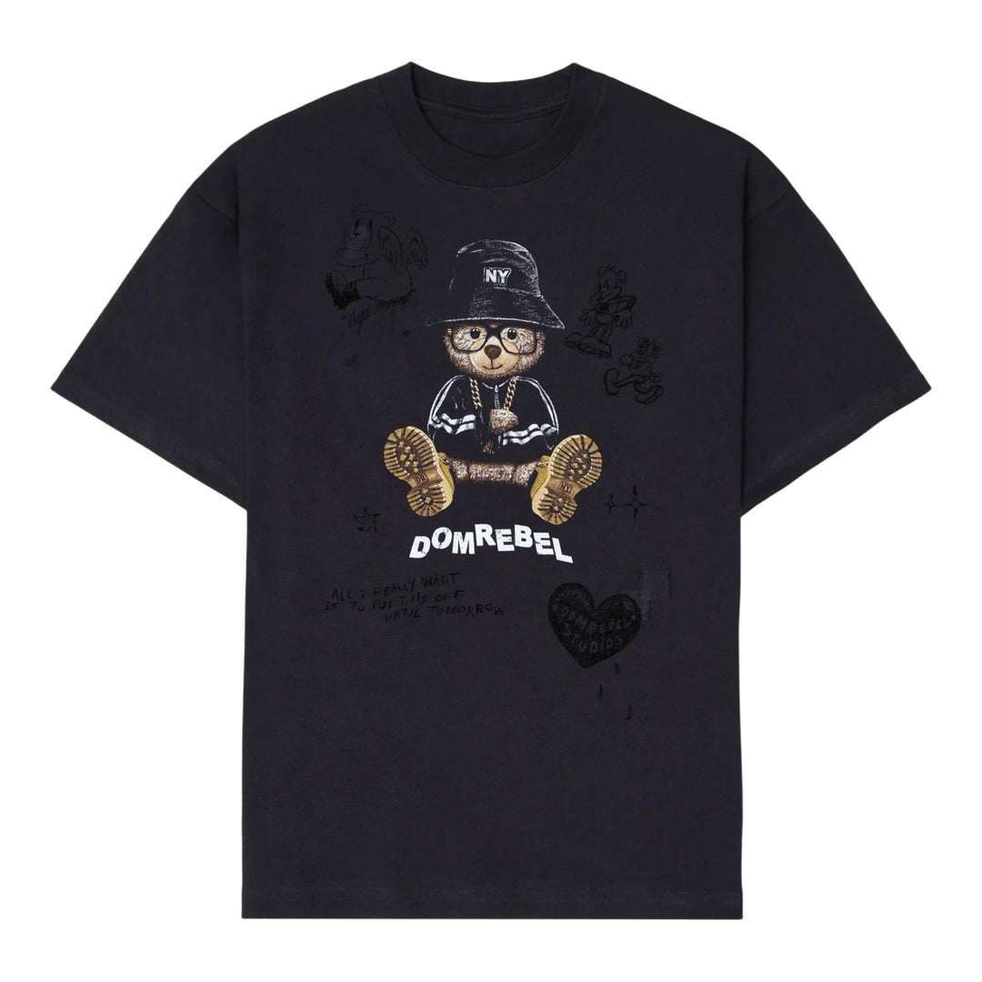 Club21 - DOMREBEL - Ny Bear Sketch T-Shirt - TEES - Black