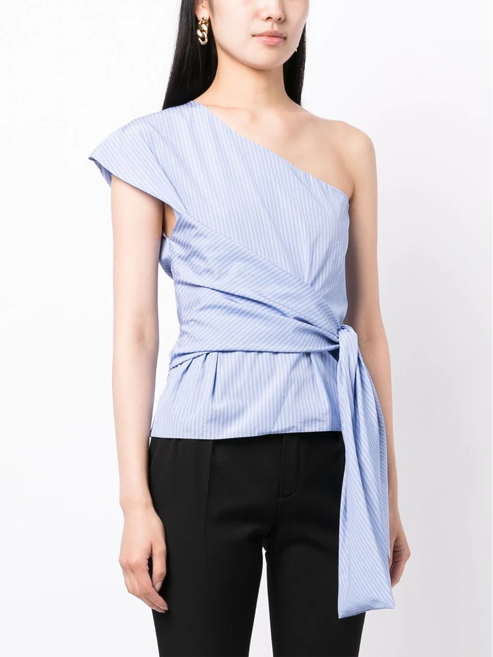 Del-Core-Draped-Cold-Shoulder-Top-Blue-3