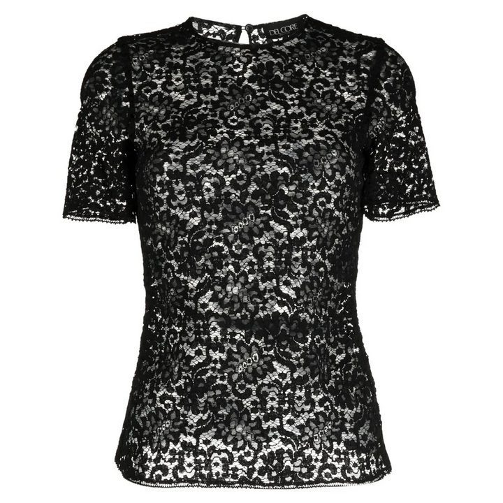 Short-Sleeved Lace Top