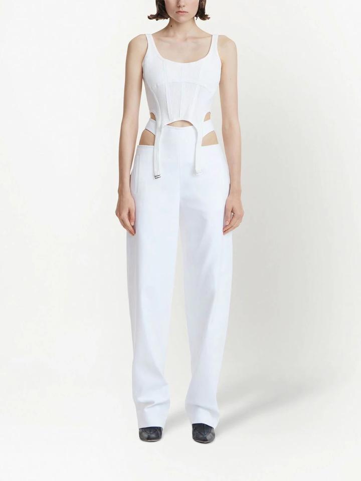 Dion Lee Combat Corset Tank White 2