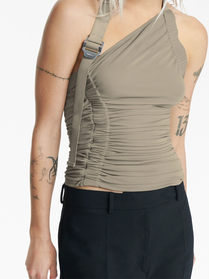 Dion Lee Safety Slider Gathered Tank Grey 4