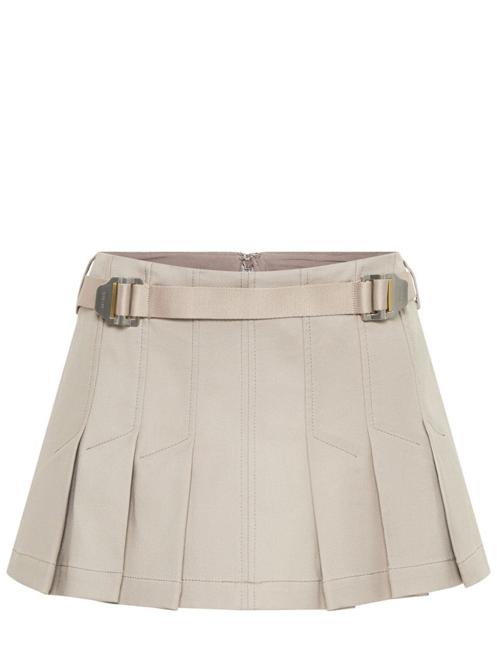     Dion-Lee-Safety-Slider-Pleat-Mini-Skirt-Beige-1