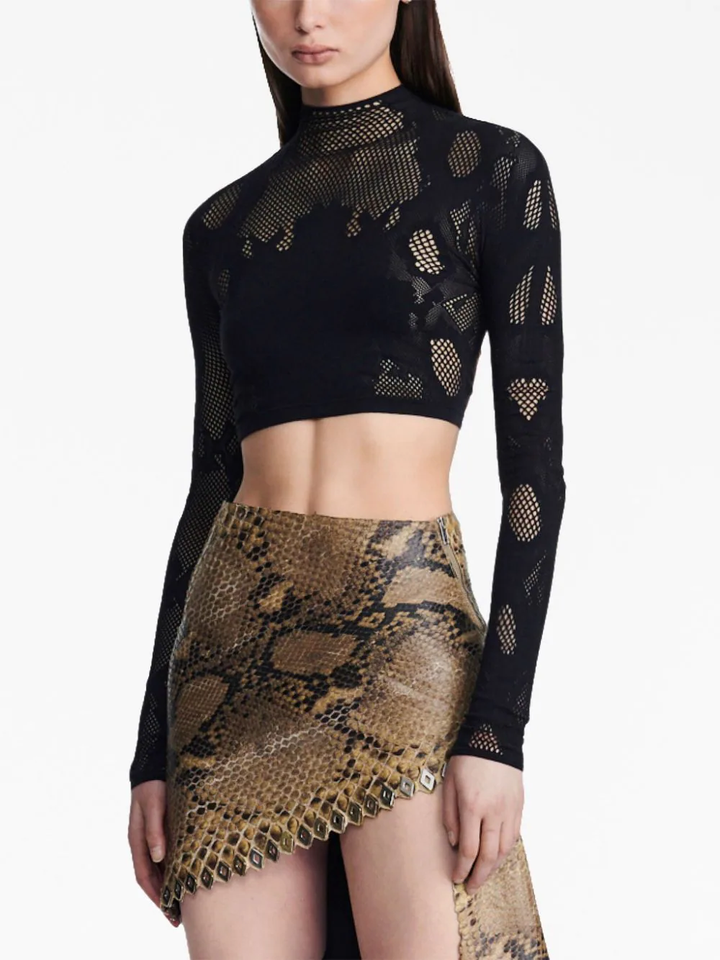 Dion-Lee-Seamless-Cobra-Lace-Top-Black-4