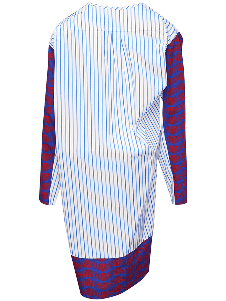 Dries-Van-Noten-Cotton-Popeline-Loose-Fit-Dress-Blue-2