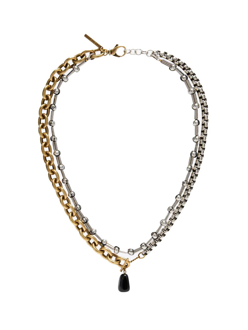 Dries-Van-Noten-Necklace-With-Black-Drop-Black-1