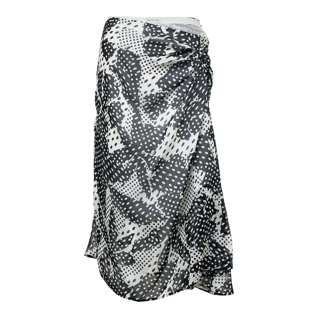 Club21 - Dries Van Noten - A-Line Skirt With Drape - SKIRTS - Off-White
