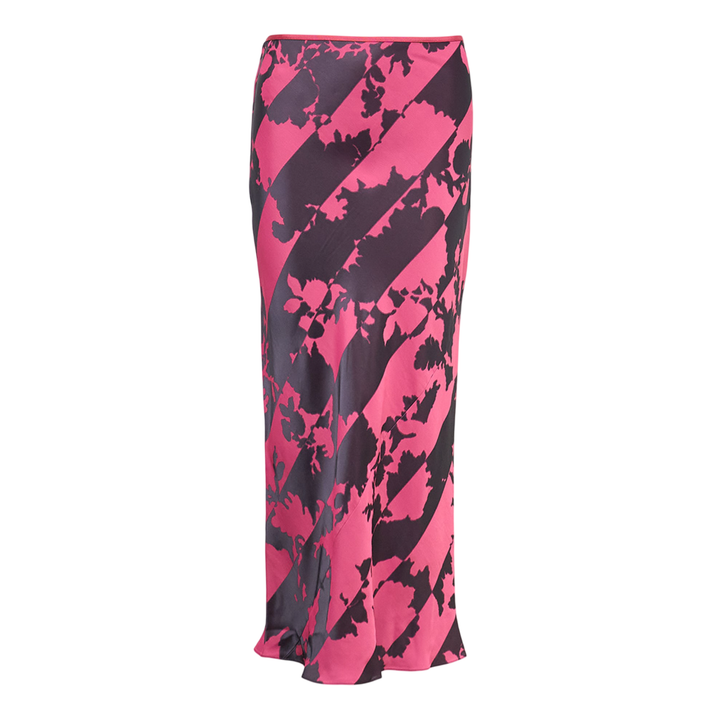 Bias Cut Skirt Double-Dye Floral