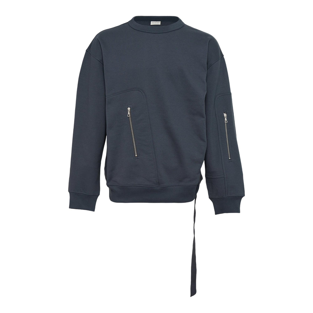 Club21 - Dries Van Noten - Compact Basic Sweatshirt - SWEATSHIRTS - Blue