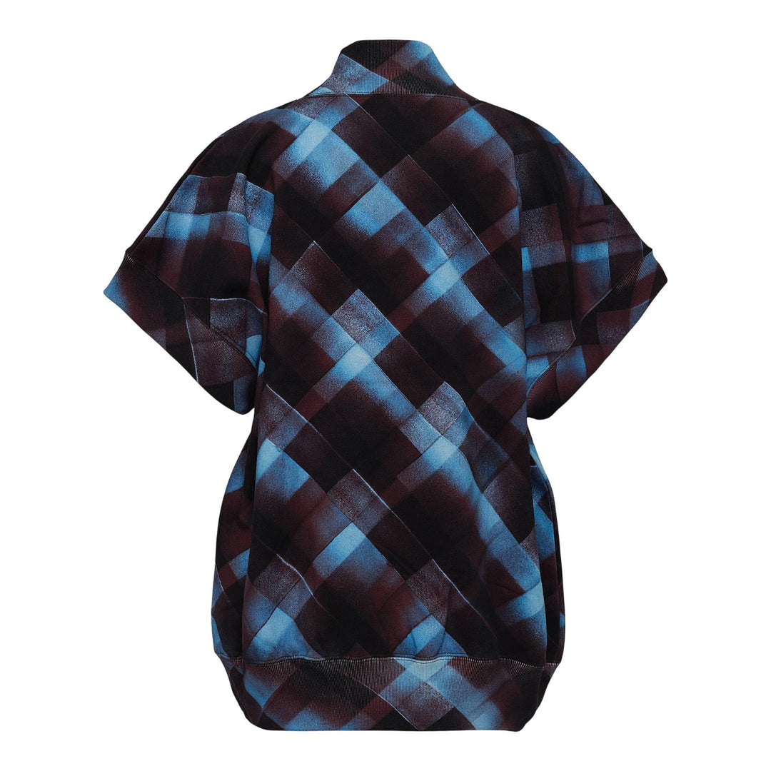 Club21 - Dries Van Noten - Funnel Neck Short Sleeve Sweatshirt - SWEATSHIRTS - Purple