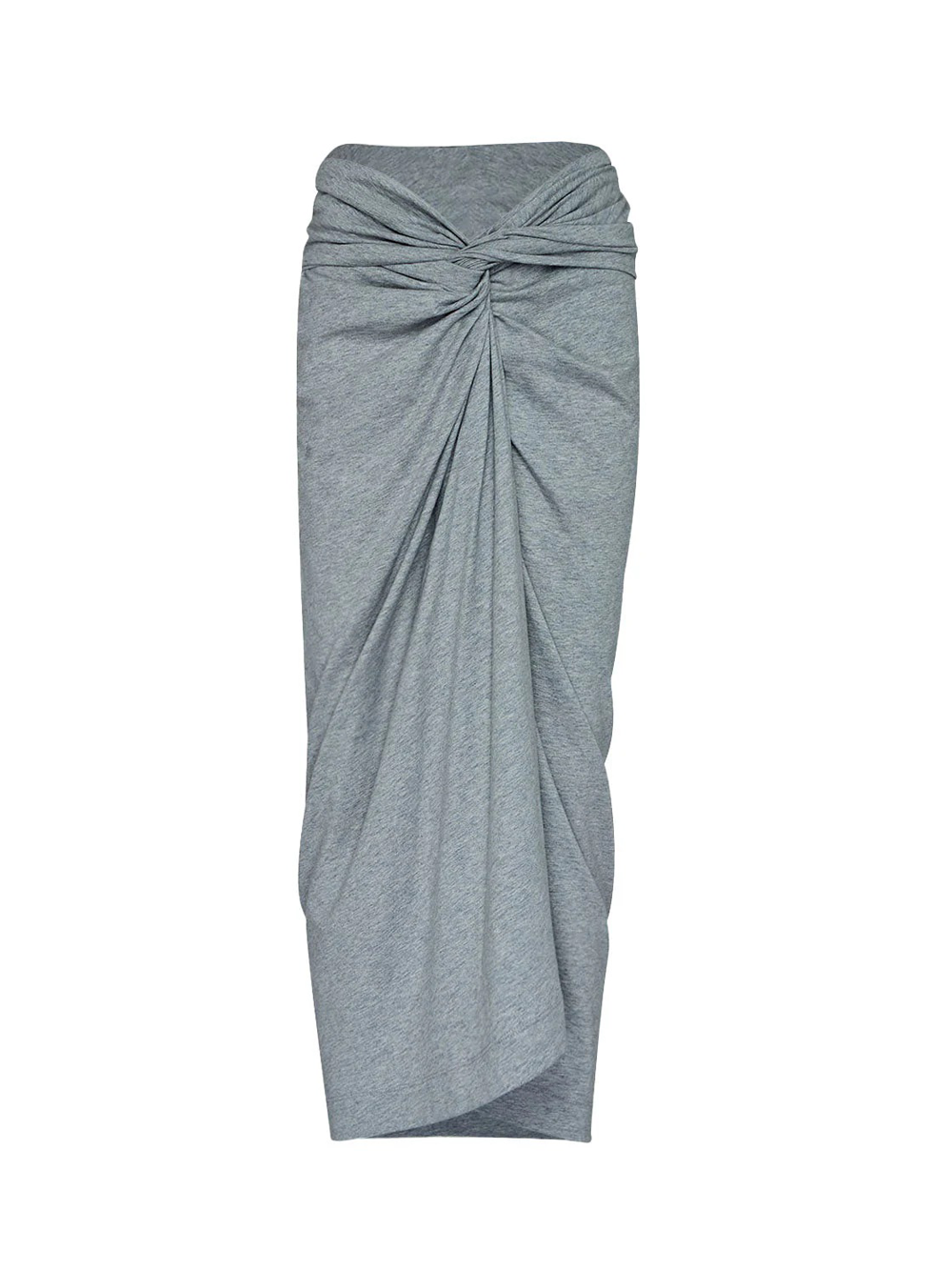 Dries_Van_Noten_Jersey_Skirt_With_Frontal_Twist-Grey