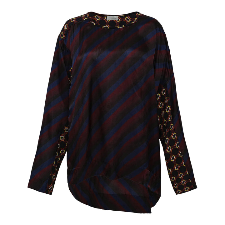 Club21 - Dries Van Noten - Loose Fit Asymetrical Top - WOVEN TOPS - Navy