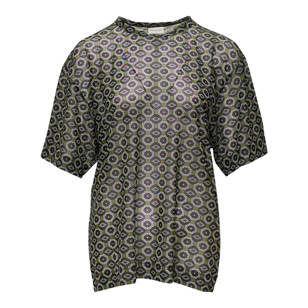 Club21 - Dries Van Noten - Mesh Print Tee - TEES - Green
