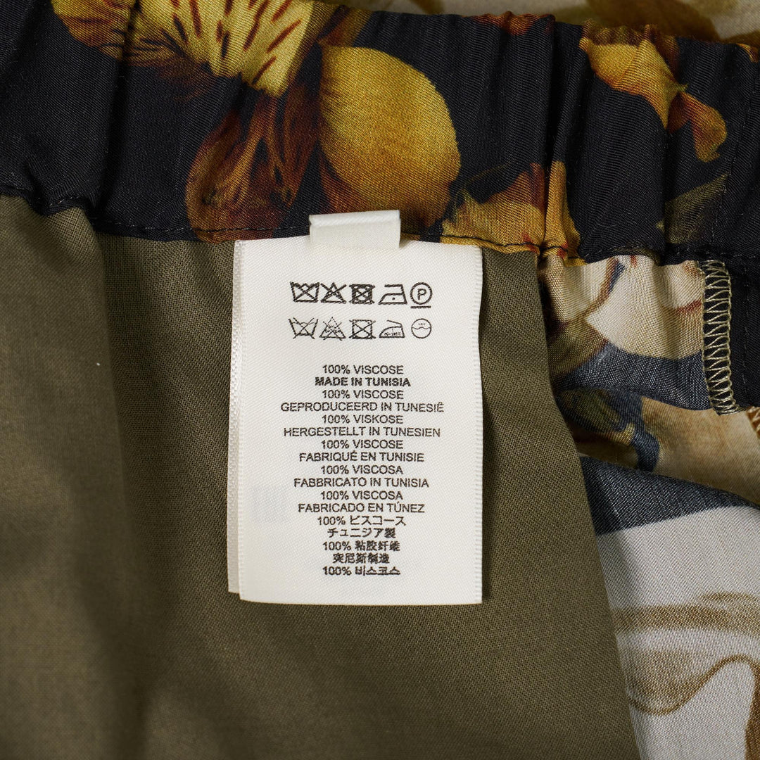 Club21 - Dries Van Noten - Nerine Flower Border Print Viscose Shorts - SHORTS - Beige