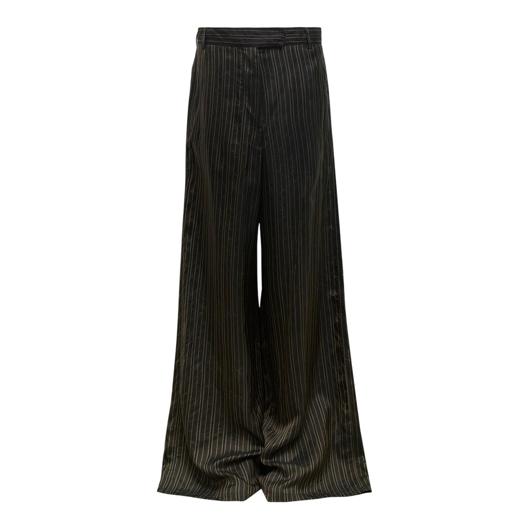 Club21 - Dries Van Noten - Wide Leg Casual Pants Stripes - PANTS - Brown