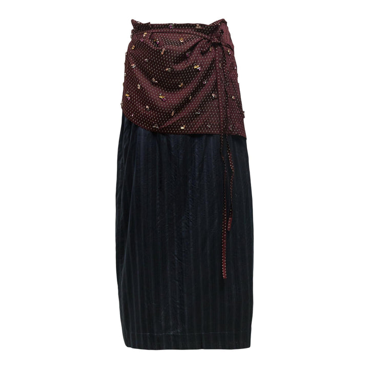 Club21 - Dries Van Noten - Wrap Skirts Front Slit - SKIRTS - Burgundy