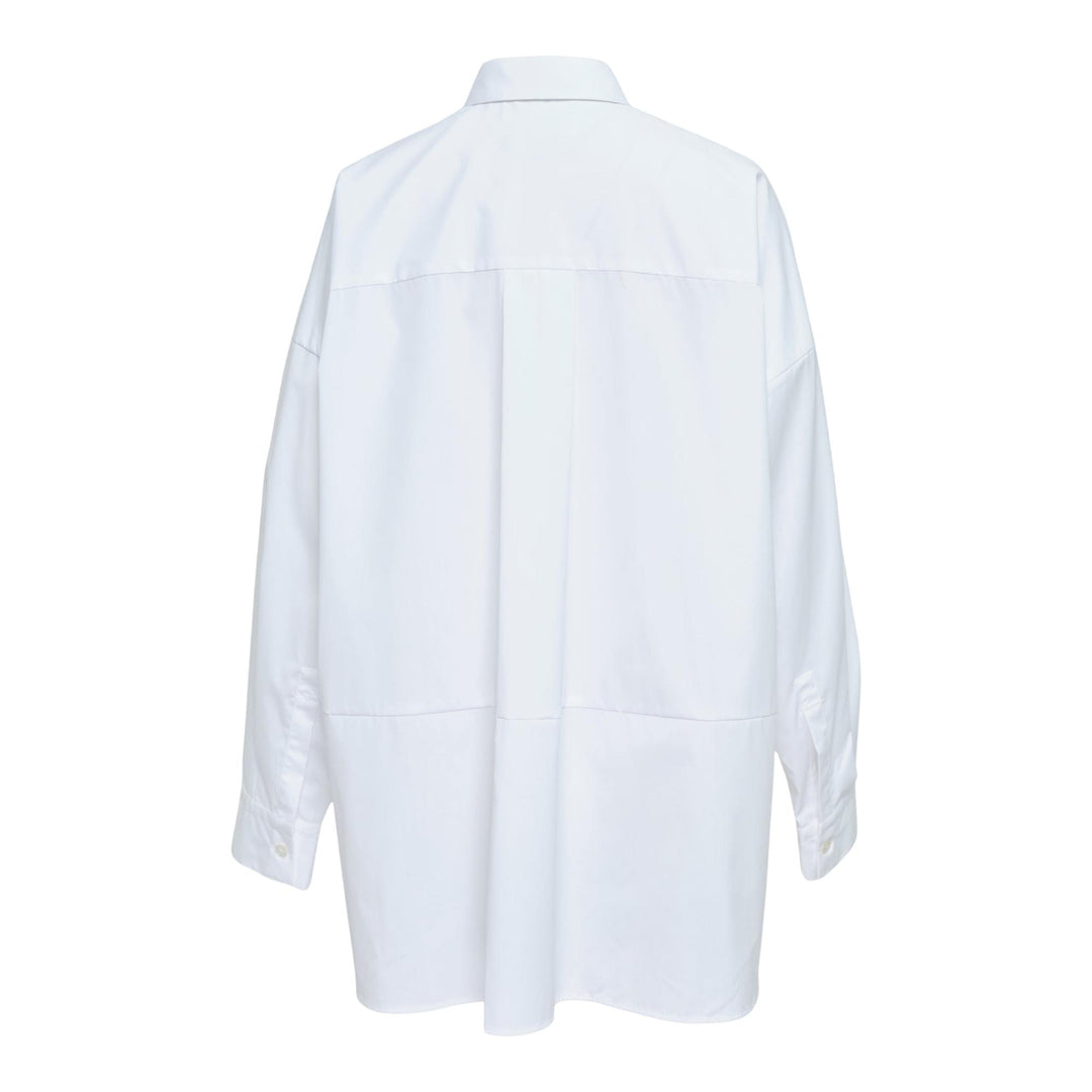 Club21 - ENFOLD - Asymmetrical Bow-Tie Shirt - BLOUSES - White