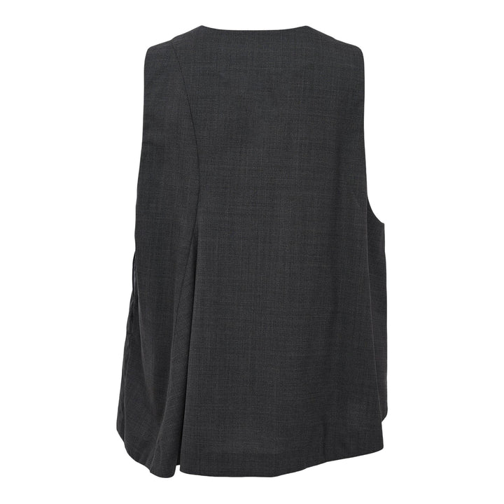 Club21 - ENFOLD - Charcoalgray Flared Vest - VESTS - Charcoal