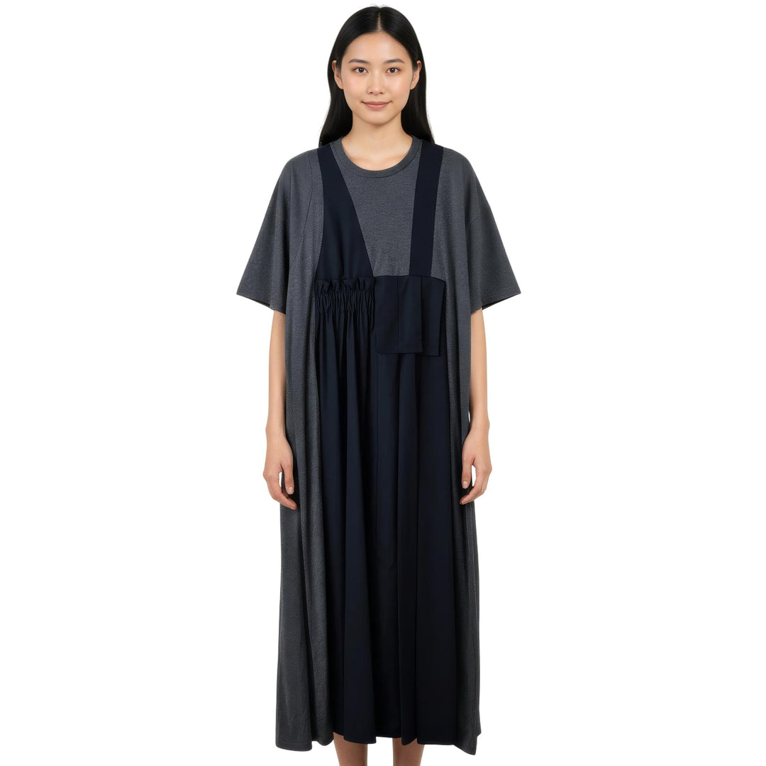 Club21 - ENFOLD - Faux Layered Dress - KNIT DRESSES - Charcoal