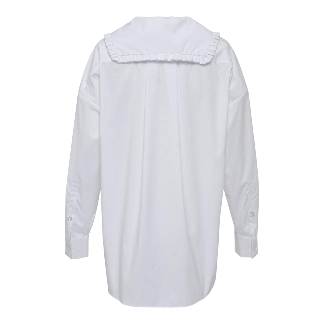 Club21 - ENFOLD - Frilly Collar Shirt - BLOUSES - White