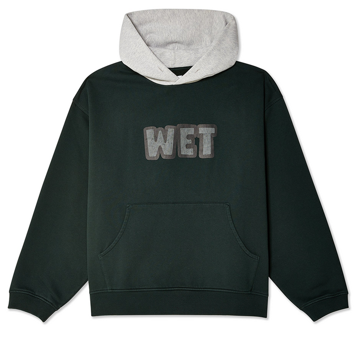 Men Wet Black Hoodie Knit