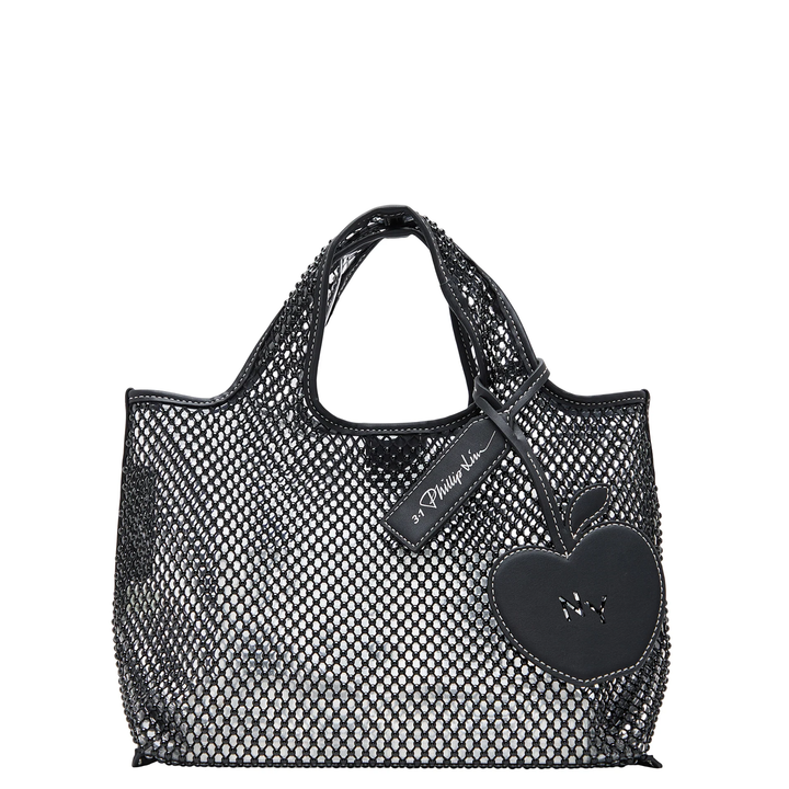 Embellished Mesh Mini Market Tote