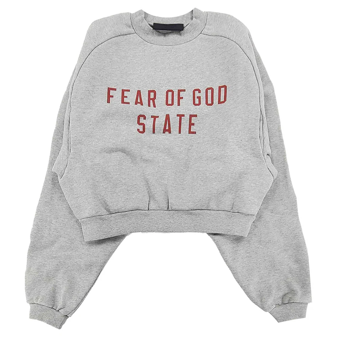 Fleece Cropped Crewneck Sweatshirt