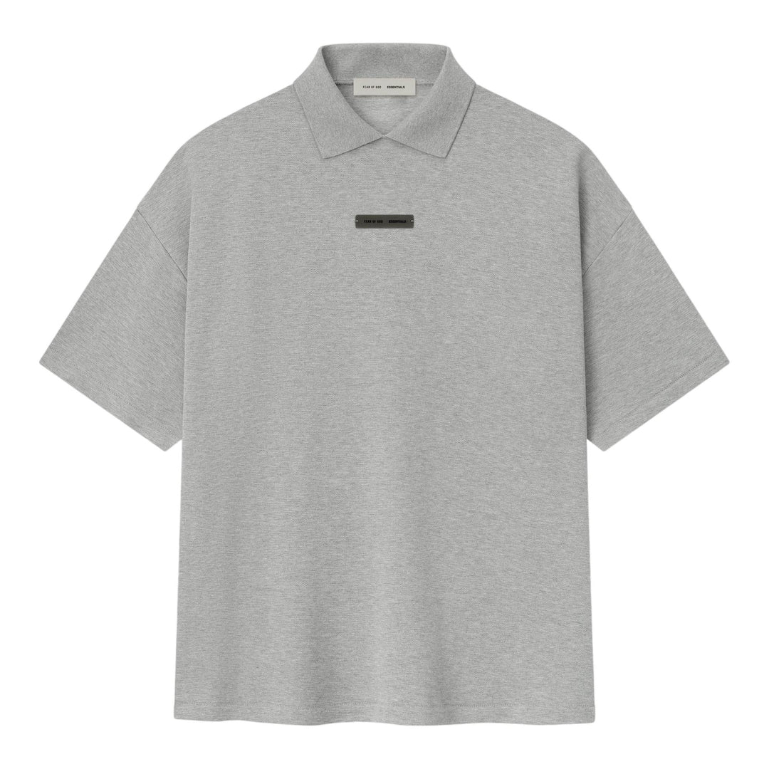 Club21 - Fear of God ESSENTIALS - 90S Fit Pique Short Sleeve Polo - POLOS - Grey
